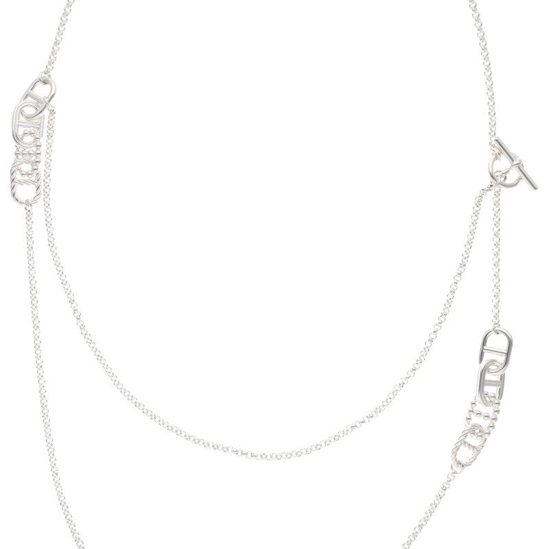 HERMES Chaine d'Ancre Alea II Silver Long Size ONE SIZE
