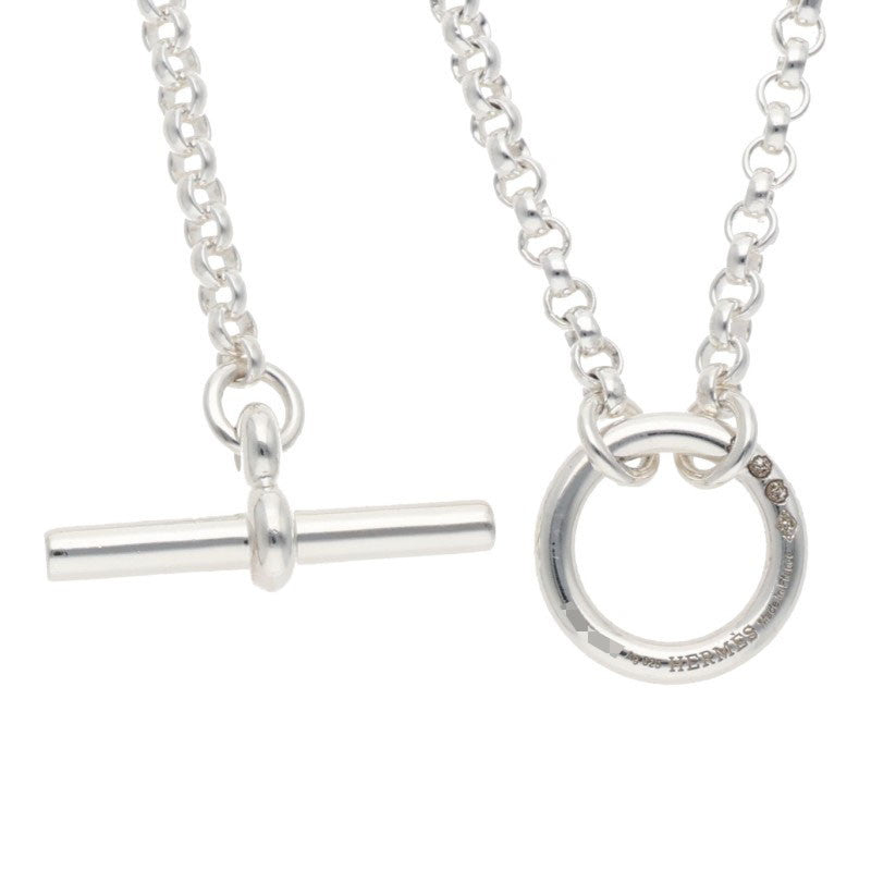 HERMES Chaine d'Ancre Alea II Silver Long Size ONE SIZE