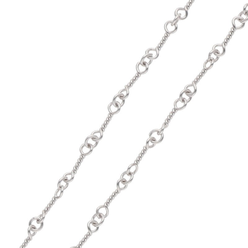 Chrome Hearts 18K White Gold Chain Necklace Size 16INCH