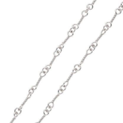 Chrome Hearts 18K White Gold Chain Necklace Size 16INCH