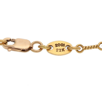 Chrome Hearts 22K Yellow Gold Chain Necklace Size 18INCH