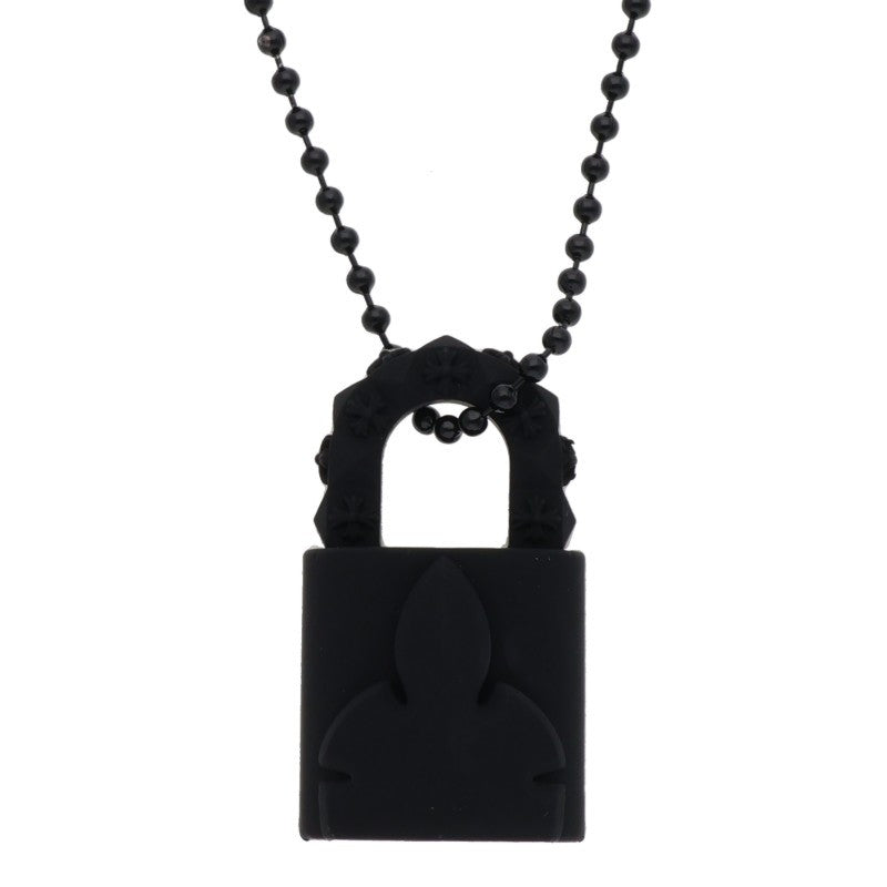 Chrome Hearts Padlock Rubber Necklace Black Size ONE SIZE