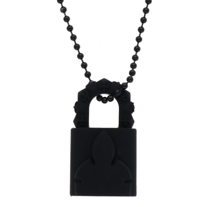 Chrome Hearts Padlock Rubber Necklace Black Size ONE SIZE