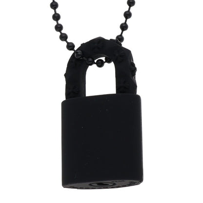 Chrome Hearts Padlock Rubber Necklace Black Size ONE SIZE