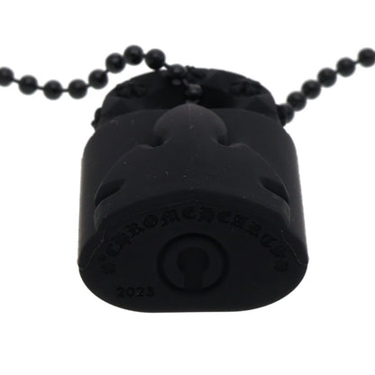 Chrome Hearts Padlock Rubber Necklace Black Size ONE SIZE