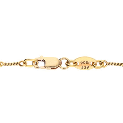 Chrome Hearts 22K Yellow Gold Chain Necklace Size 18INCH