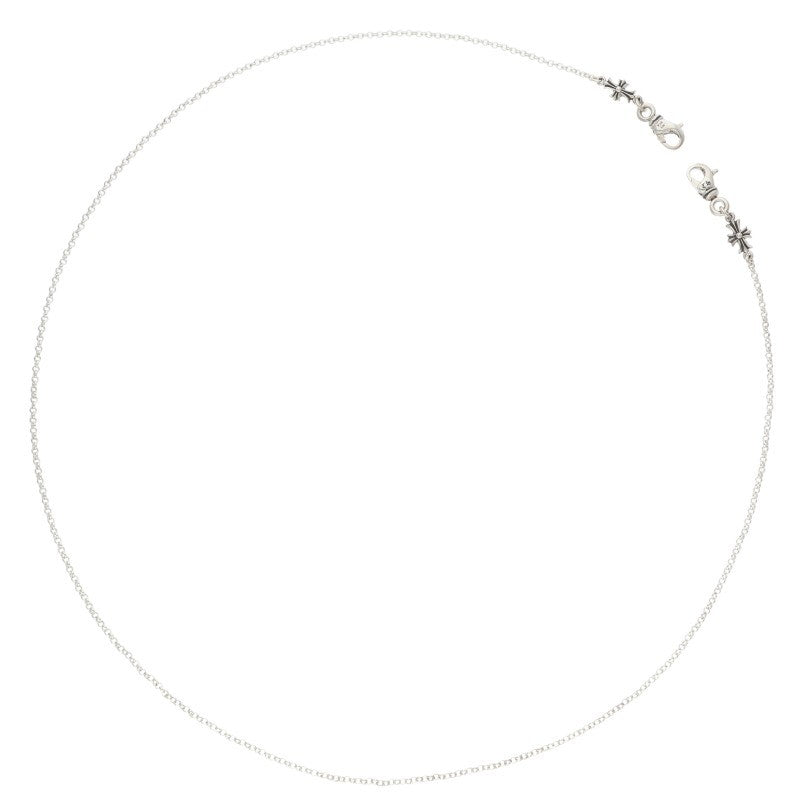 Chrome Hearts 925 Silver Mask Roll Clip Necklace Size 30INCH