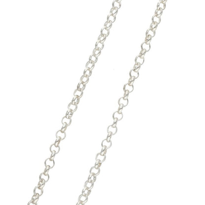 Chrome Hearts 925 Silver Mask Roll Clip Necklace Size 30INCH