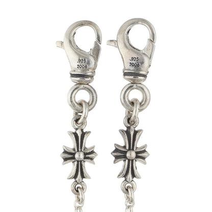 Chrome Hearts 925 Silver Mask Roll Clip Necklace Size 30INCH