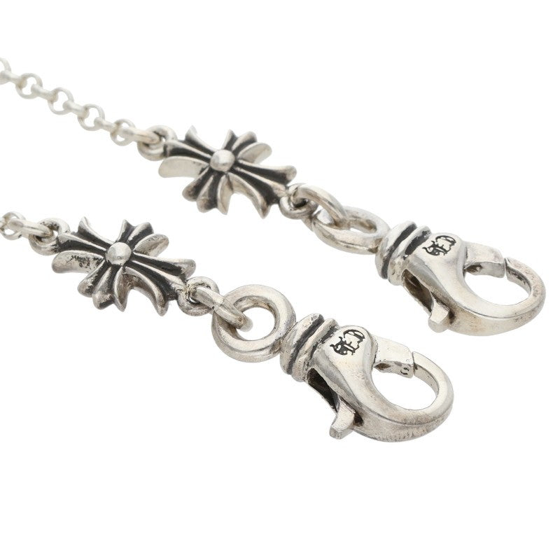 Chrome Hearts 925 Silver Mask Roll Clip Necklace Size 30INCH