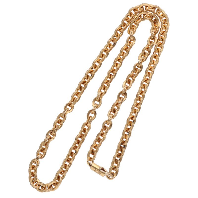Chrome Hearts 22K Yellow Gold Chain Necklace Size 18INCH