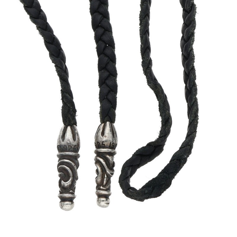 Chrome Hearts Scroll Leather Braid Necklace Size ONE SIZE