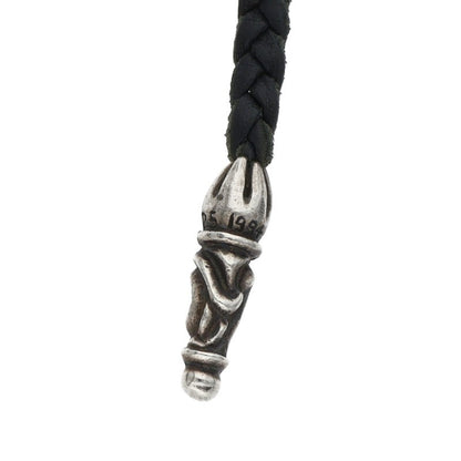 Chrome Hearts Scroll Leather Braid Necklace Size ONE SIZE