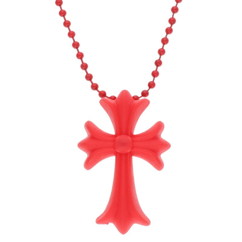 Chrome Hearts Red Rubber Small CH Cross Size ONE SIZE