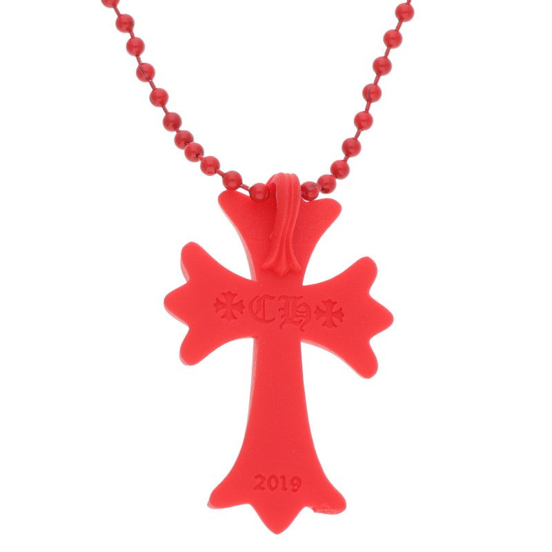 Chrome Hearts Red Rubber Small CH Cross Size ONE SIZE