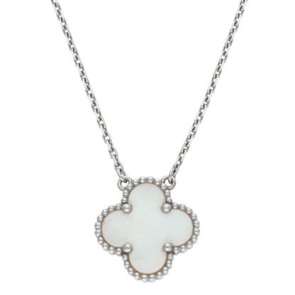 VANCLEEF & ARPELS Vintage Alhambra 18K White Size ONE SIZE