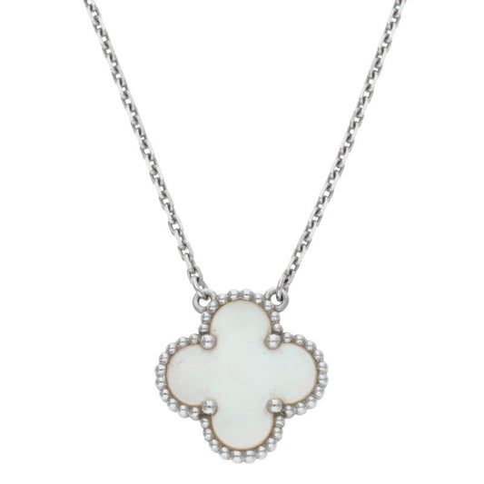 VANCLEEF & ARPELS Vintage Alhambra 18K White Size ONE SIZE