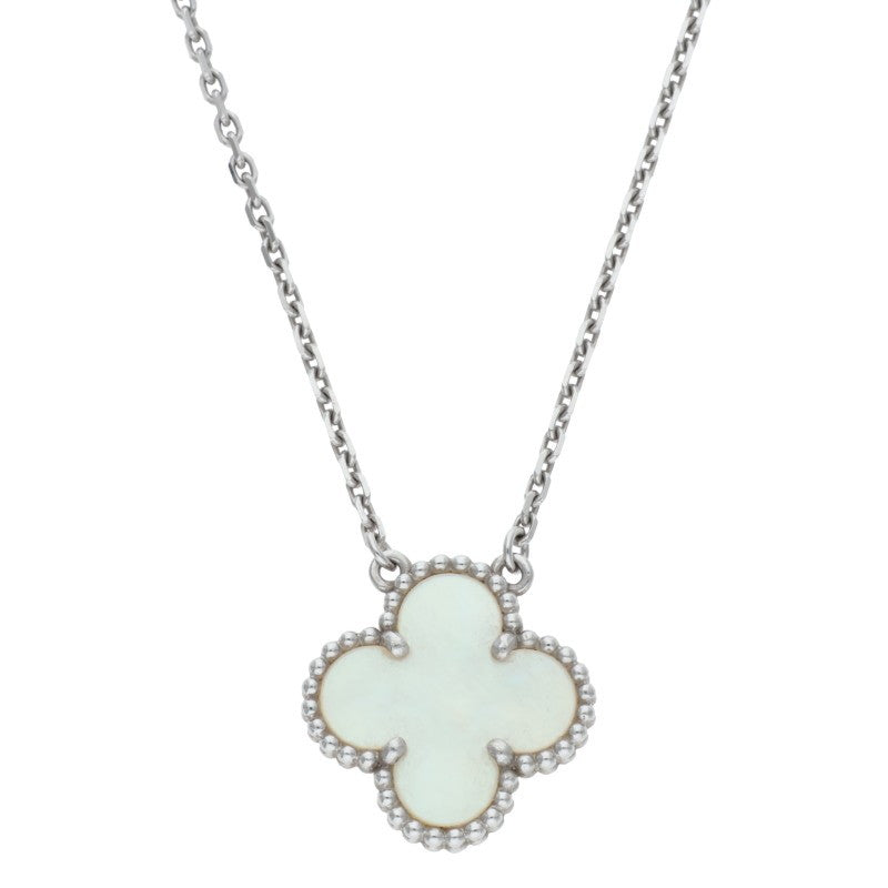 VANCLEEF & ARPELS Vintage Alhambra 18K White Size ONE SIZE