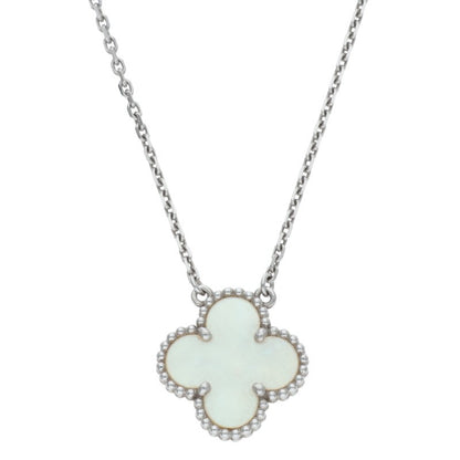VANCLEEF & ARPELS Vintage Alhambra 18K White Size ONE SIZE
