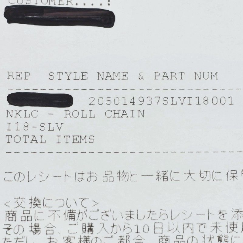 Chrome Hearts 925 18in Roll Chain Silver Size ONE SIZE