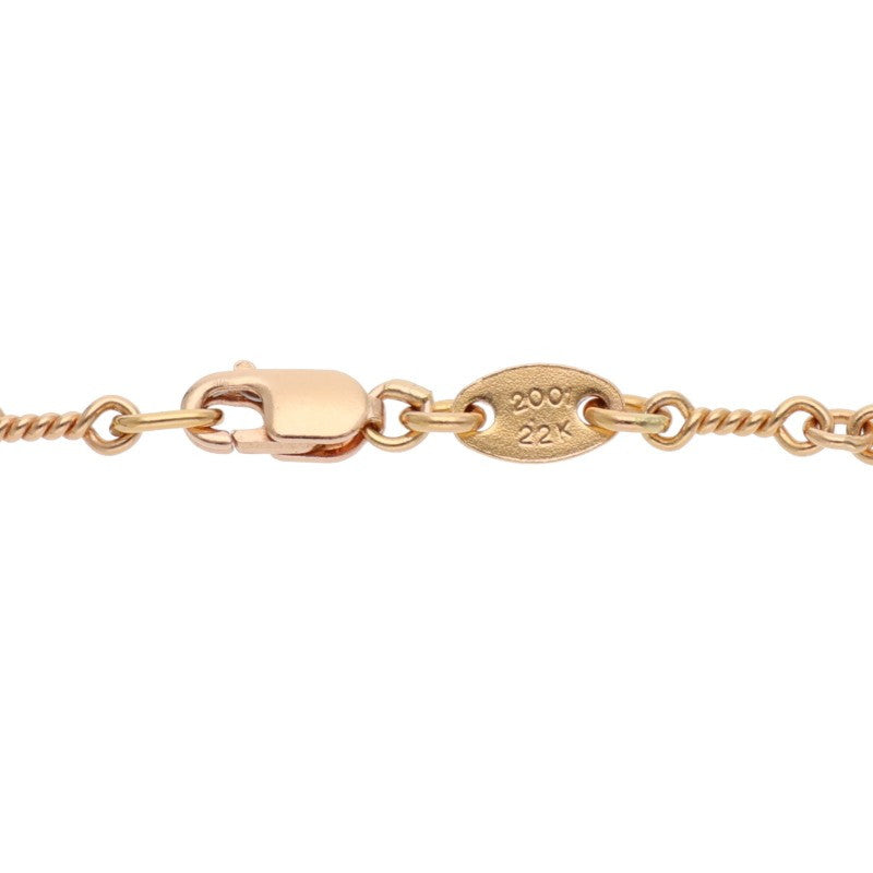 Chrome Hearts 22K 20inch Twist Chain Gold Size ONE Yellow