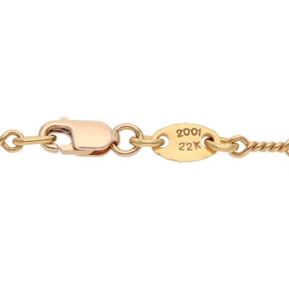 Chrome Hearts 22K Twist Chain Gold Necklace Size 18INCH