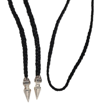Chrome Hearts Spike Leather Braid Necklace Size ONE SIZE