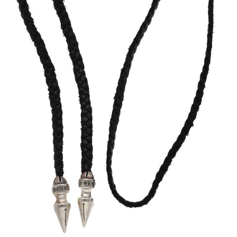 Chrome Hearts Spike Leather Braid Necklace Size ONE SIZE