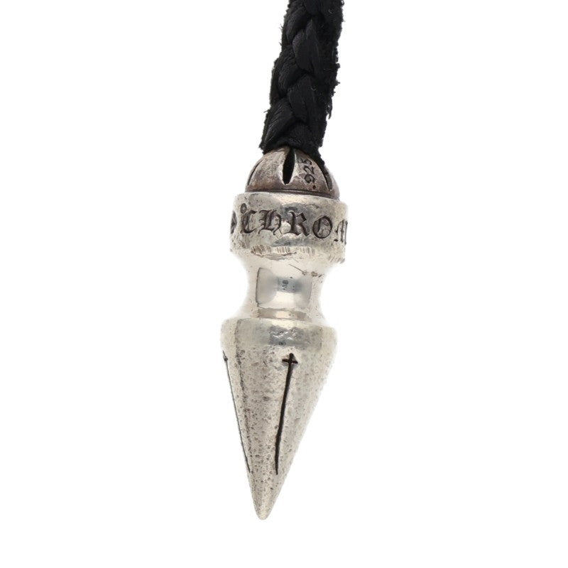 Chrome Hearts Spike Leather Braid Necklace Size ONE SIZE