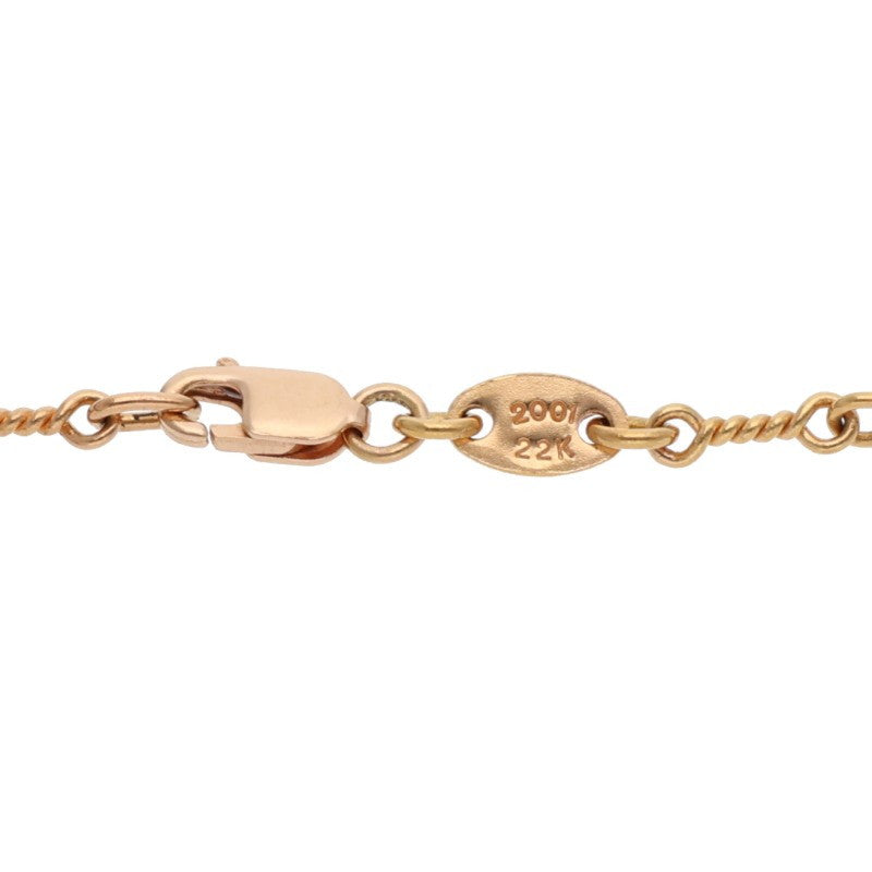 Chrome Hearts 22K Twist Chain Gold Necklace Size 20INCH