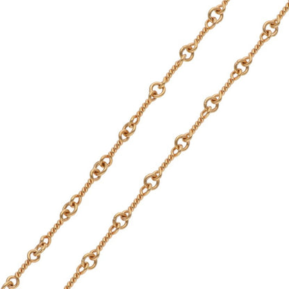 Chrome Hearts 22K Twist Chain Gold Necklace Size 20INCH