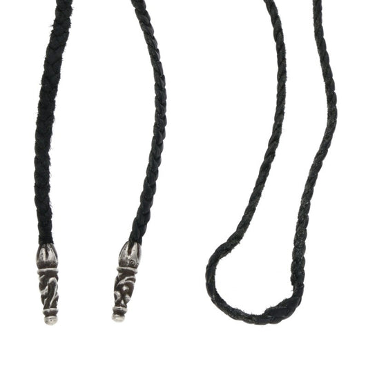 Chrome Hearts Scroll Leather Braid Necklace Size ONE Multi