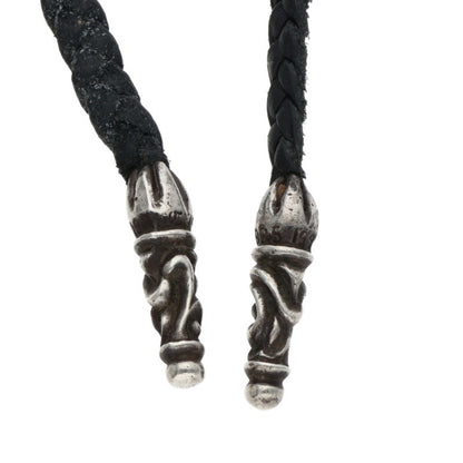 Chrome Hearts Scroll Leather Braid Necklace Size ONE Multi