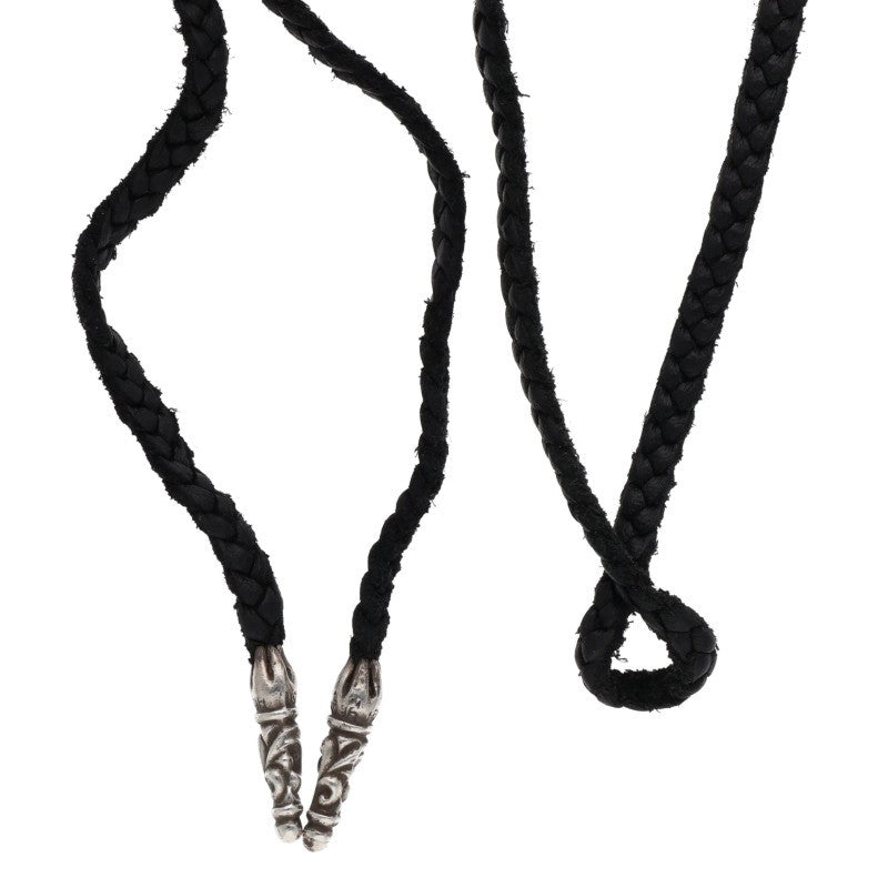 Chrome Hearts Scroll Leather Braid Necklace Size ONE SIZE