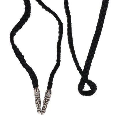 Chrome Hearts Scroll Leather Braid Necklace Size ONE SIZE