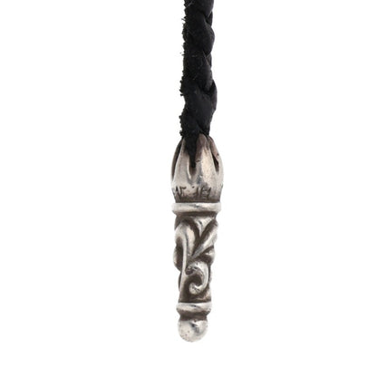 Chrome Hearts Scroll Leather Braid Necklace Size ONE SIZE