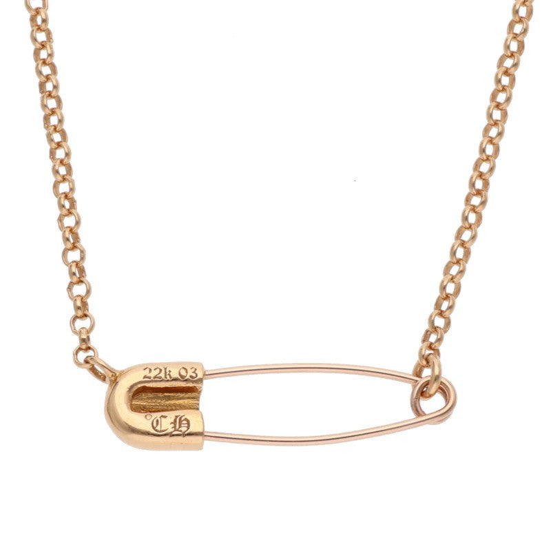 Chrome Hearts 22K Emerald Safety Chain Necklace Size 18INCH