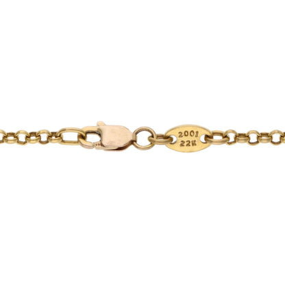Chrome Hearts 22K Yellow Gold Roll Chain 20" Size ONE SIZE