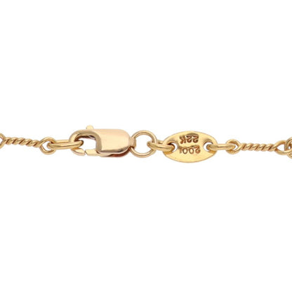 Chrome Hearts 22K Gold Twist Chain Necklace Size 18INCH