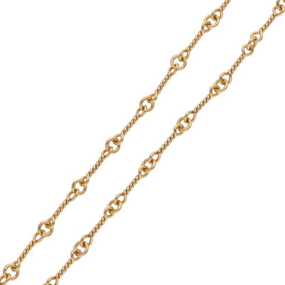 Chrome Hearts 22K Gold Twist Chain Necklace Size 18INCH