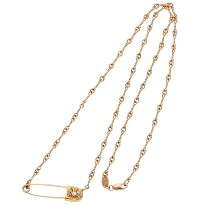 Chrome Hearts 22K 1DIA Safety Pin Chain Necklace Size 20INCH