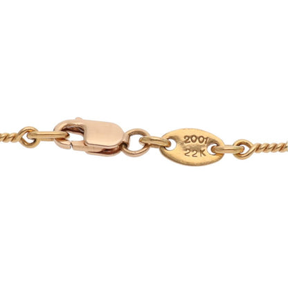 Chrome Hearts 22K 1DIA Safety Pin Chain Necklace Size 20INCH
