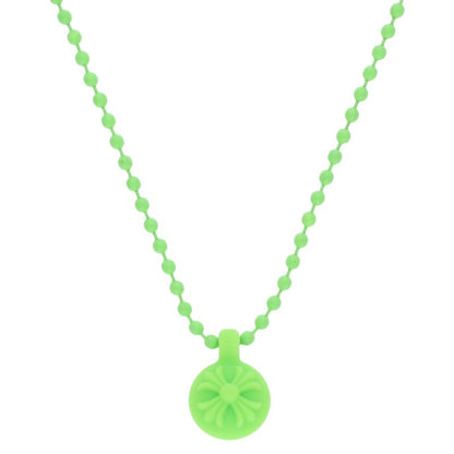Chrome Hearts Green Rubber Cross Ball Necklace Size ONE SIZE