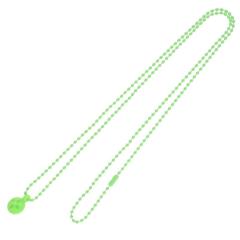 Chrome Hearts Green Rubber Cross Ball Necklace Size ONE SIZE