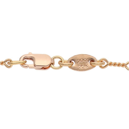 Chrome Hearts 22K Twist Chain Gold Yellow Size 20INCH