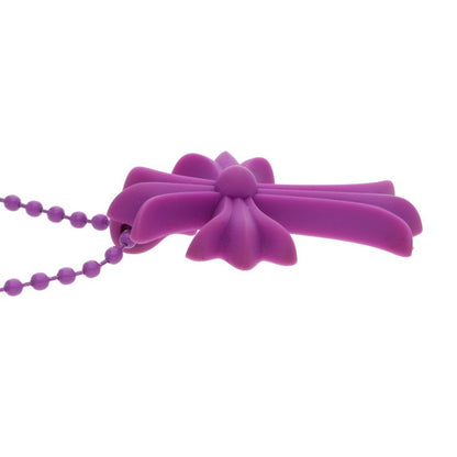 Chrome Hearts Rubber CH Cross Necklace Purple Size ONE SIZE
