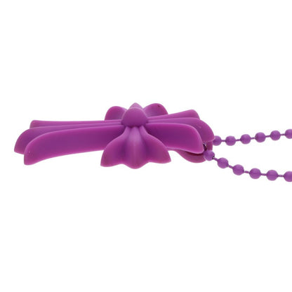 Chrome Hearts Rubber CH Cross Necklace Purple Size ONE SIZE
