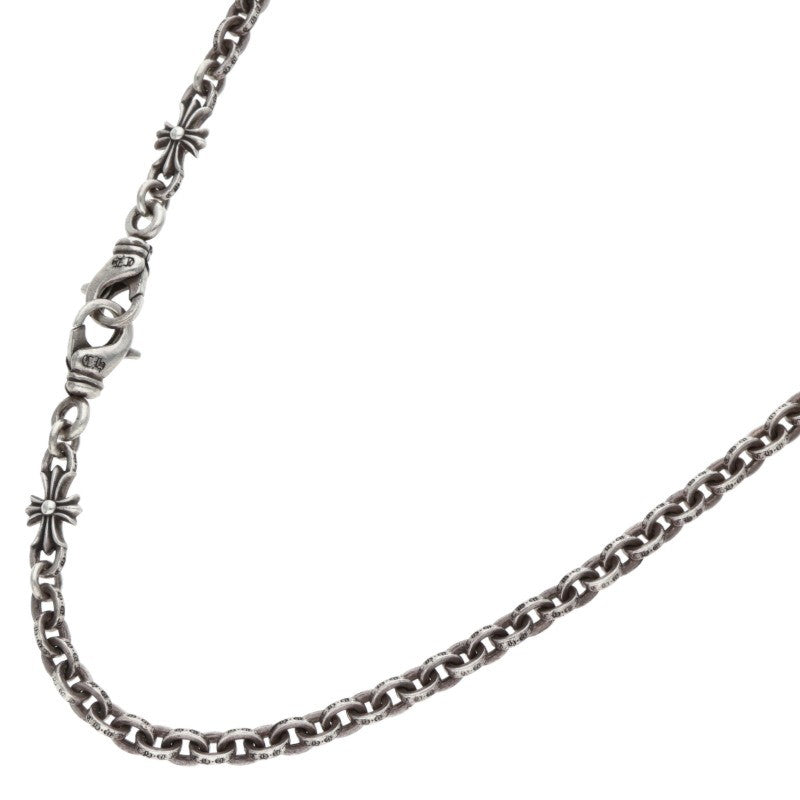 Chrome Hearts Mask Paper Chain 2 Silver Necklace Size 30INCH