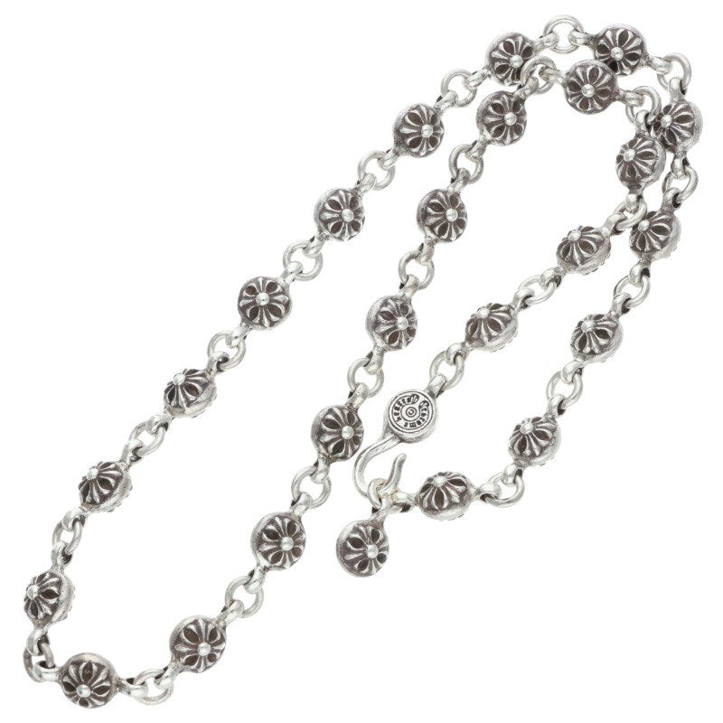 Chrome Hearts #1 Cross Ball Silver Necklace Size 20INCH
