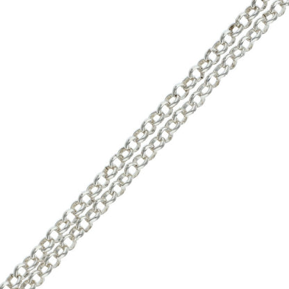 Chrome Hearts 925 Silver Roll Chain Necklace Size 20INCH